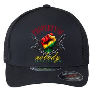 Funny Black Freedom Property Of Nobody Juneteenth 1865 Flexfit Unipanel Trucker Cap