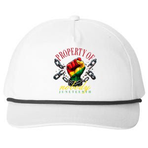 Funny Black Freedom Property Of Nobody Juneteenth 1865 Snapback Five-Panel Rope Hat