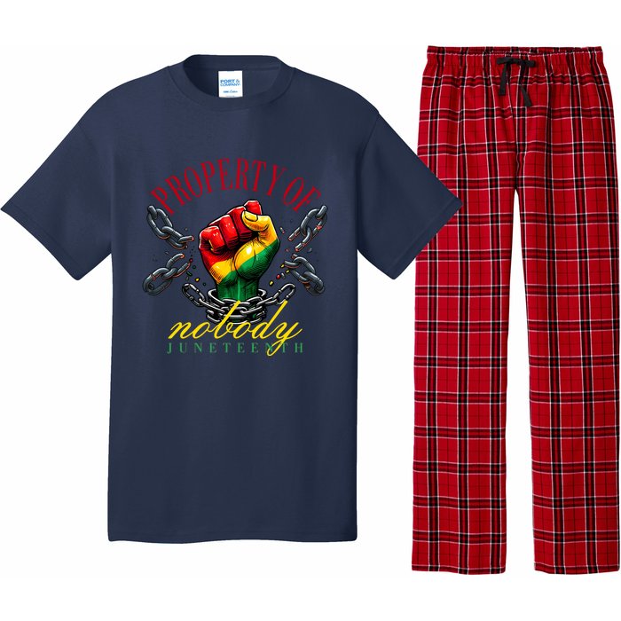 Funny Black Freedom Property Of Nobody Juneteenth 1865 Pajama Set