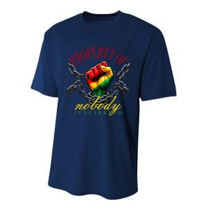 Funny Black Freedom Property Of Nobody Juneteenth 1865 Performance Sprint T-Shirt