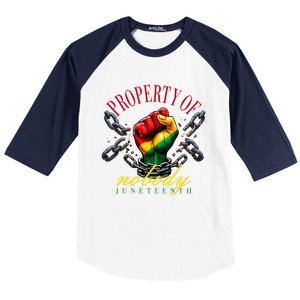 Funny Black Freedom Property Of Nobody Juneteenth 1865 Baseball Sleeve Shirt