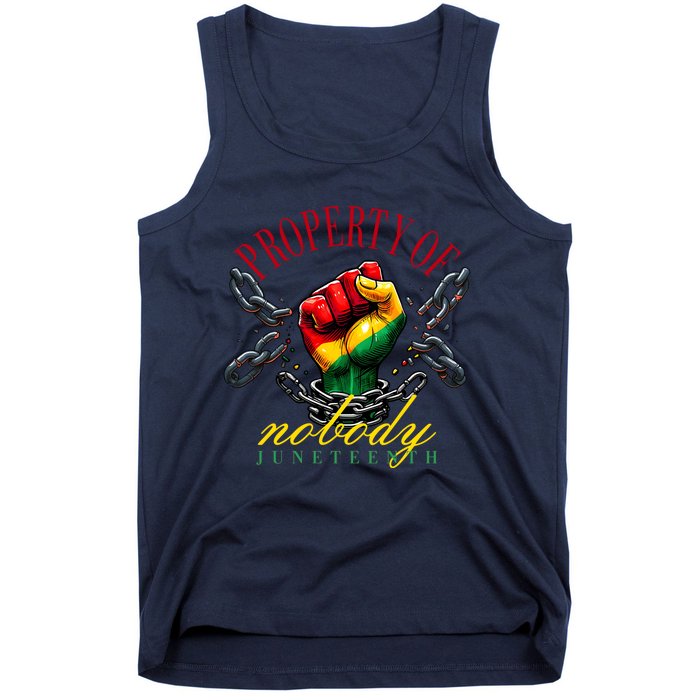 Funny Black Freedom Property Of Nobody Juneteenth 1865 Tank Top