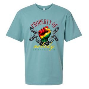 Funny Black Freedom Property Of Nobody Juneteenth 1865 Sueded Cloud Jersey T-Shirt