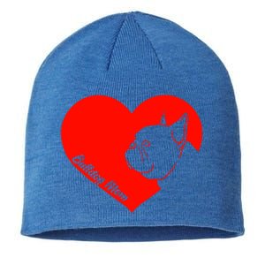 Funny Bulldog French Bulldog Frenchie Dog Valentine's Day Cool Gift Sustainable Beanie