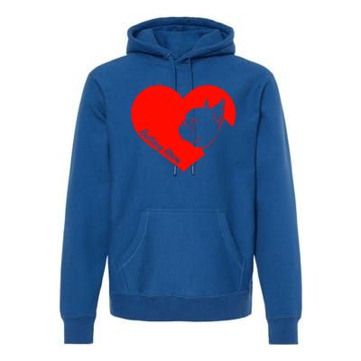 Funny Bulldog French Bulldog Frenchie Dog Valentine's Day Cool Gift Premium Hoodie