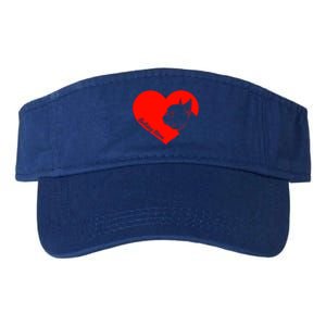 Funny Bulldog French Bulldog Frenchie Dog Valentine's Day Cool Gift Valucap Bio-Washed Visor