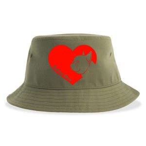 Funny Bulldog French Bulldog Frenchie Dog Valentine's Day Cool Gift Sustainable Bucket Hat