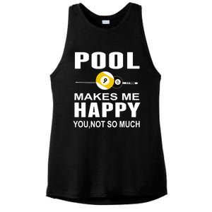 Funny Billiards Gift Pool Makes Me Happy You Not So Much Cute Gift Ladies PosiCharge Tri-Blend Wicking Tank