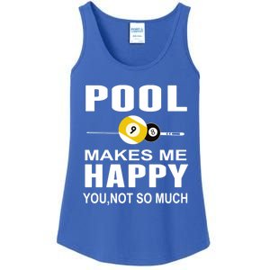 Funny Billiards Gift Pool Makes Me Happy You Not So Much Cute Gift Ladies Essential Tank