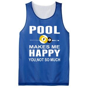 Funny Billiards Gift Pool Makes Me Happy You Not So Much Cute Gift Mesh Reversible Basketball Jersey Tank