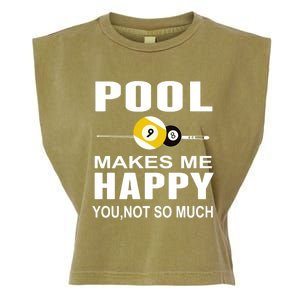 Funny Billiards Gift Pool Makes Me Happy You Not So Much Cute Gift Garment-Dyed Women's Muscle Tee