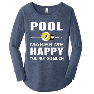 Funny Billiards Gift Pool Makes Me Happy You Not So Much Cute Gift Women's Perfect Tri Tunic Long Sleeve Shirt