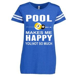 Funny Billiards Gift Pool Makes Me Happy You Not So Much Cute Gift Enza Ladies Jersey Football T-Shirt