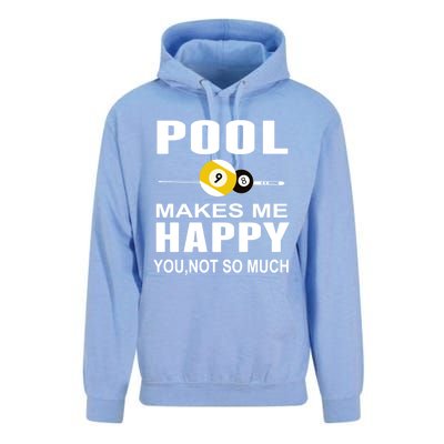 Funny Billiards Gift Pool Makes Me Happy You Not So Much Cute Gift Unisex Surf Hoodie