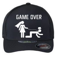 Funny Bride Groom Wedding Bachelor Bachelorette Party Flexfit Unipanel Trucker Cap