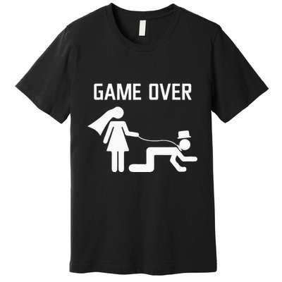 Funny Bride Groom Wedding Bachelor Bachelorette Party Premium T-Shirt