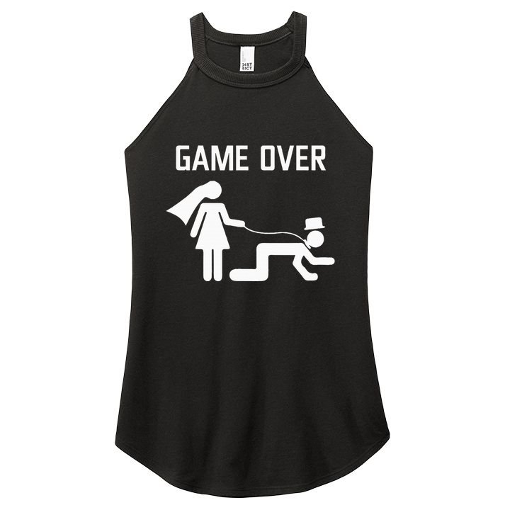 Funny Bride Groom Wedding Bachelor Bachelorette Party Women's Perfect Tri Rocker Tank