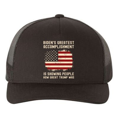 Funny Bidens Greatest Accomplishment Is Showing Trump 2024 Tees Yupoong Adult 5-Panel Trucker Hat