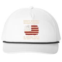 Funny Bidens Greatest Accomplishment Is Showing Trump 2024 Tees Snapback Five-Panel Rope Hat