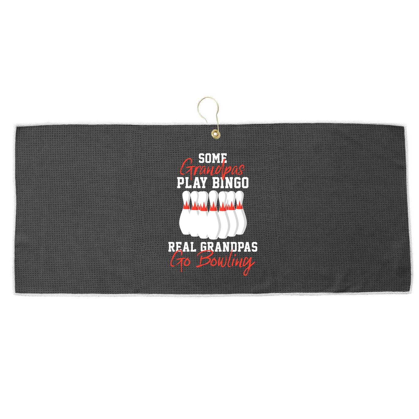 Funny Bowling Gift For Grandpa Or Dad Gift Large Microfiber Waffle Golf Towel