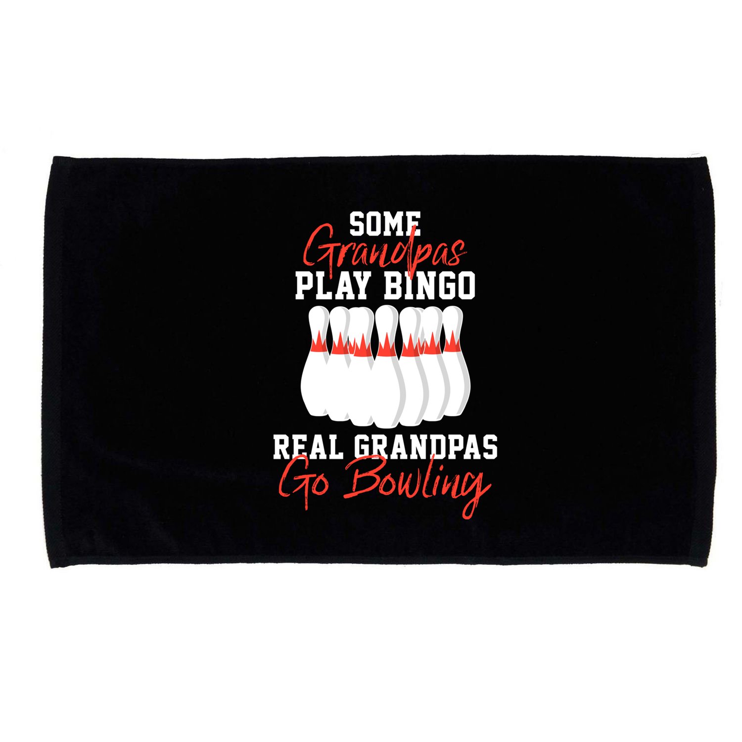 Funny Bowling Gift For Grandpa Or Dad Gift Microfiber Hand Towel