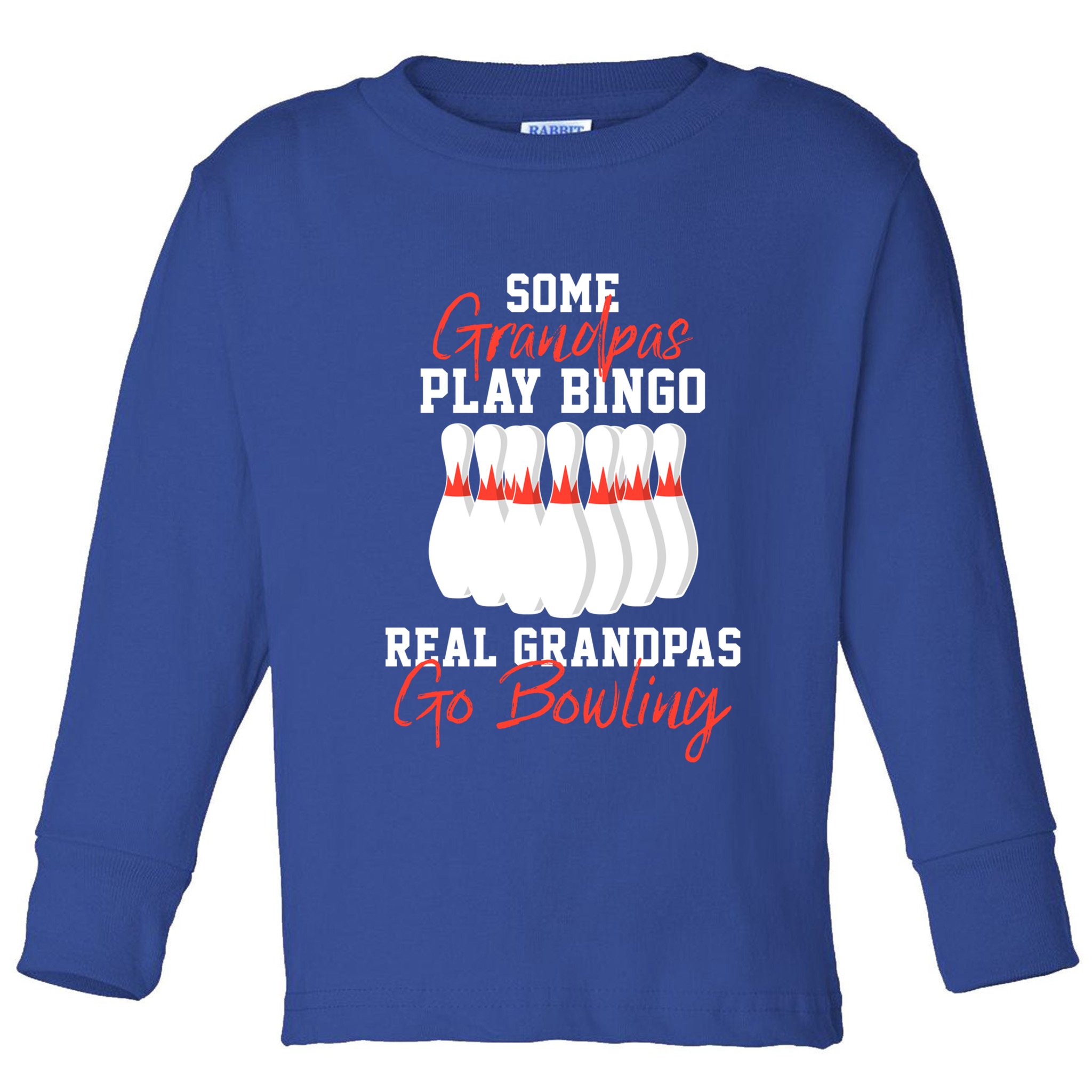 Funny Bowling Gift For Grandpa Or Dad Gift Toddler Long Sleeve Shirt