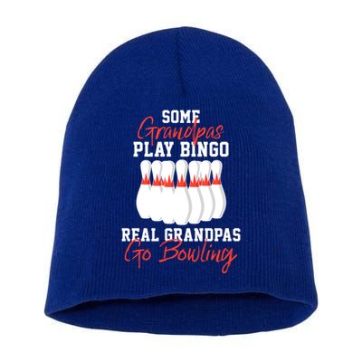 Funny Bowling Gift For Grandpa Or Dad Gift Short Acrylic Beanie