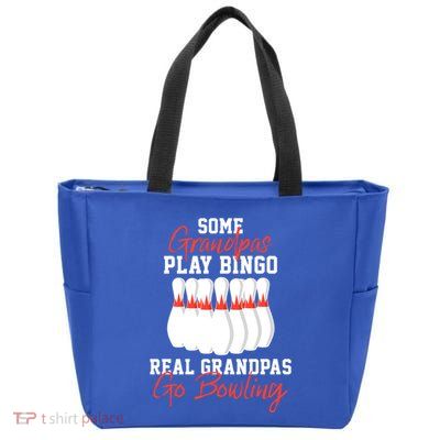 Funny Bowling Gift For Grandpa Or Dad Gift Zip Tote Bag