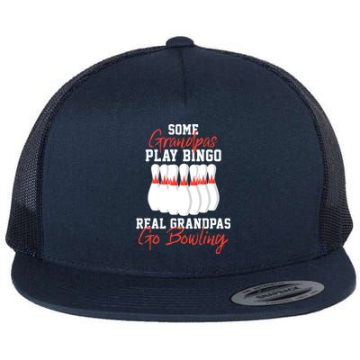 Funny Bowling Gift For Grandpa Or Dad Gift Flat Bill Trucker Hat