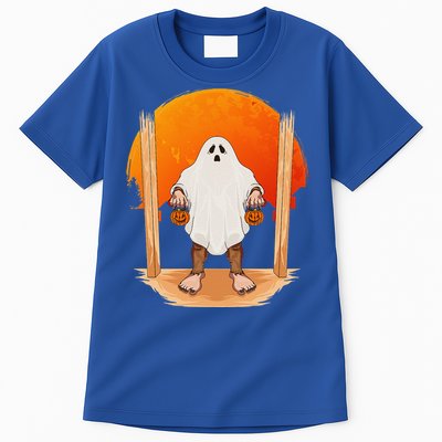 Funny Bigfoot Ghost Pumpkin Halloween Trick Or Treat Gift Tall T-Shirt