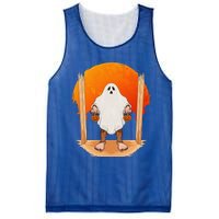 Funny Bigfoot Ghost Pumpkin Halloween Trick Or Treat Gift Mesh Reversible Basketball Jersey Tank