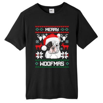 French Bulldog Gift For Merry Christmas Woofmas Frenchie Gift Tall Fusion ChromaSoft Performance T-Shirt