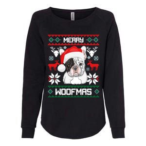 French Bulldog Gift For Merry Christmas Woofmas Frenchie Gift Womens California Wash Sweatshirt