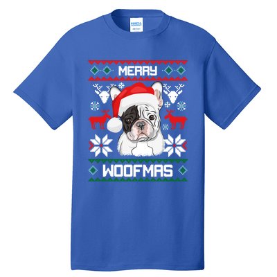 French Bulldog Gift For Merry Christmas Woofmas Frenchie Gift Tall T-Shirt