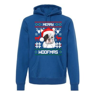 French Bulldog Gift For Merry Christmas Woofmas Frenchie Gift Premium Hoodie