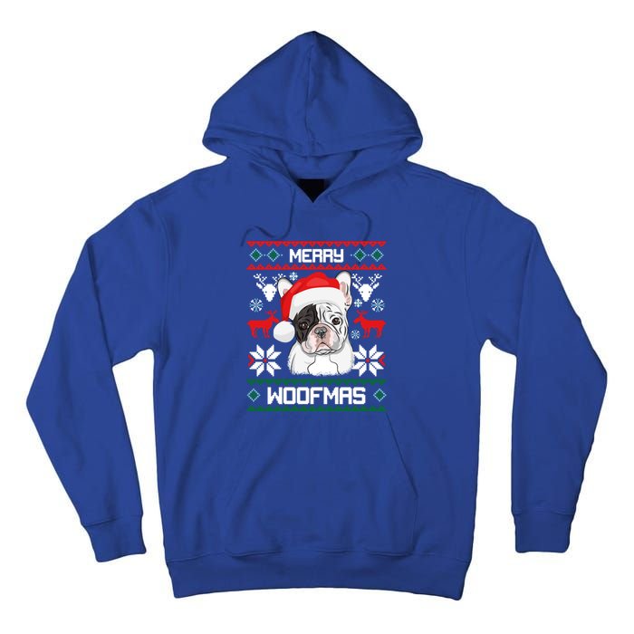 French Bulldog Gift For Merry Christmas Woofmas Frenchie Gift Tall Hoodie