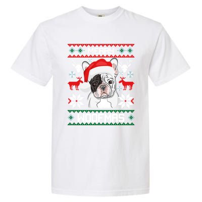 French Bulldog Gift For Merry Christmas Woofmas Frenchie Gift Garment-Dyed Heavyweight T-Shirt