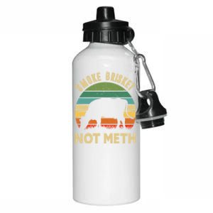 Funny Bbq Great Gift Smoke Brisket Not Meth Grilling Fathers Day Gift Aluminum Water Bottle