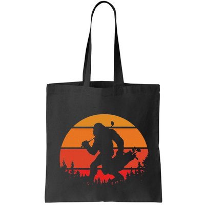 Funny Bigfoot Golf Retro Sasquatch Playing Golf Bag