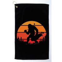Funny Bigfoot Golf Retro Sasquatch Playing Golf Golf Towel