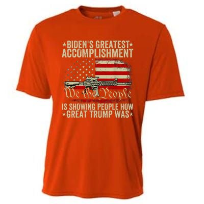 Funny BidenS Greatest Accomplishment Is Showing Trump 2024 Cooling Performance Crew T-Shirt