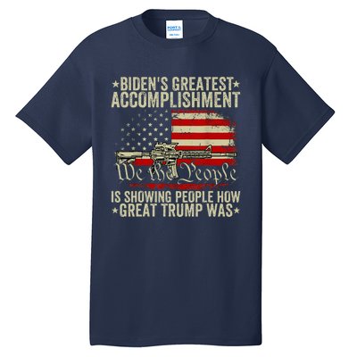 Funny BidenS Greatest Accomplishment Is Showing Trump 2024 Tall T-Shirt