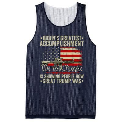 Funny BidenS Greatest Accomplishment Is Showing Trump 2024 Mesh Reversible Basketball Jersey Tank