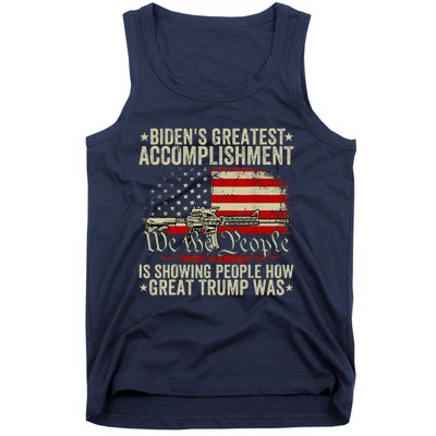 Funny BidenS Greatest Accomplishment Is Showing Trump 2024 Tank Top