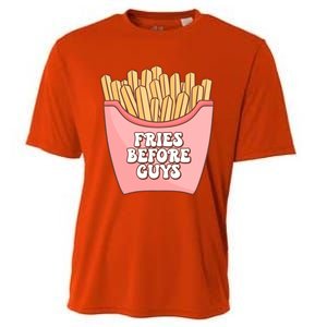 Fries Before Guys French Fires Lover Food Lover Valentines Cute Gift Cooling Performance Crew T-Shirt