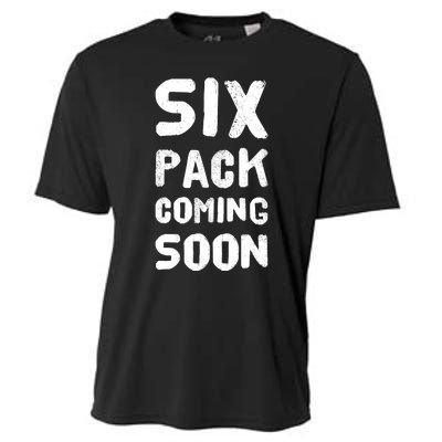 Funny Bodybuilding Gym Training 6 Pack Coming Soon Cooling Performance Crew T-Shirt