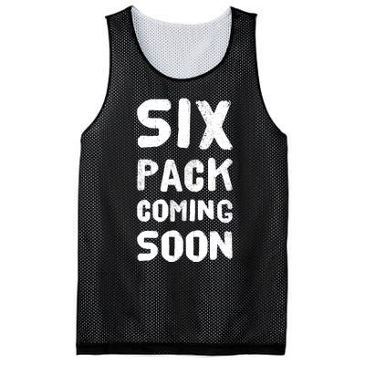 Funny Bodybuilding Gym Training 6 Pack Coming Soon Mesh Reversible Basketball Jersey Tank