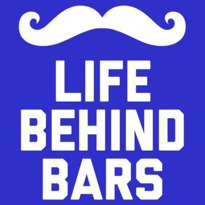 Funny Beard Gift Life Behind Bars Handlebar Mustache Gift T-Shirt