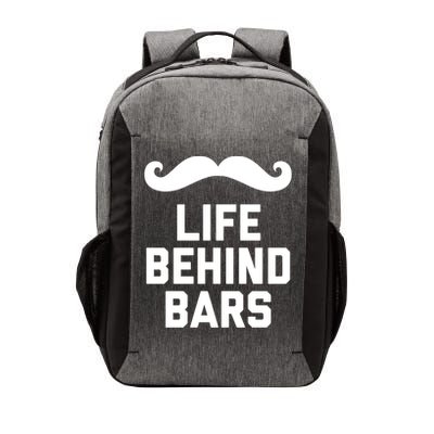 Funny Beard Gift Life Behind Bars Handlebar Mustache Gift Vector Backpack