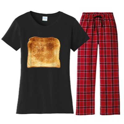 Funny Bread Gift Toast Costume Funny Gluten Ift Women's Flannel Pajama Set